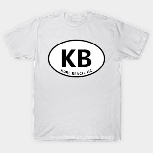 KB - Kure Beach NC Modern Style Oval Design T-Shirt